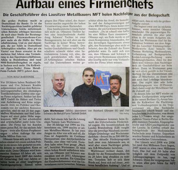 MFT Kolkwitz in der Presse