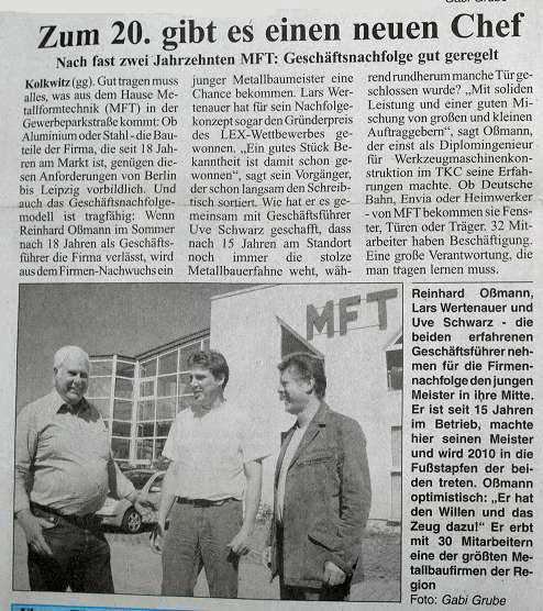 MFT Kolkwitz in der Presse