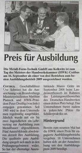MFT Kolkwitz in der Presse