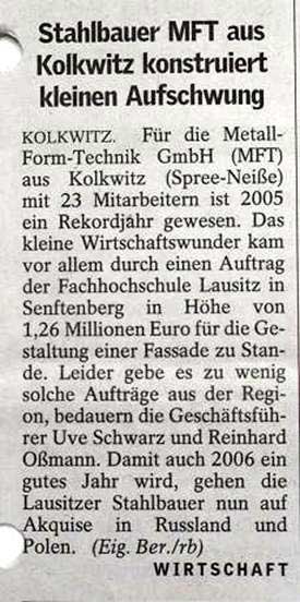 MFT Kolkwitz in der Presse